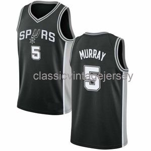 Дешевая индивидуальная Dejounte Murray Swingman Jersey Litched Mens Women Youth XS-6XL NCAA