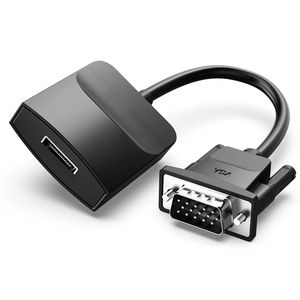 VGA a 1080p adaptador de vídeos conectores com suporte de suporte de áudio para PC laptop HDTV projetor video masculino mini display porta conversor 1m