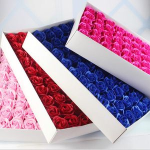 Wedding Favors 50 pieces/box Rose Soaps Flower Packed Wedding Supplies Gifts Event Party Favor Toilet soap Scented fake accessories