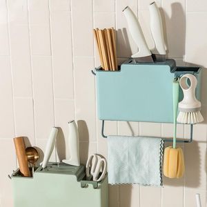 Organizzazione per riporre la cucina ZHAYA Appendiabiti Bacchette Scarico Stoviglie Strofinaccio Cucchiaio Coltello Accessori Organizzatore