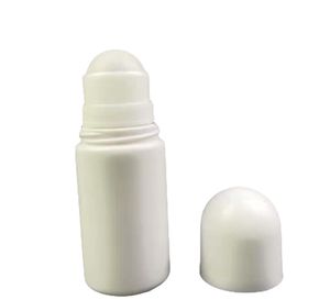 White Plastic Roller Bottles Empty Refillable Roll on Bottles for Essential Oil Perfume Serum Cosmetics Lotion with Plastic Roller