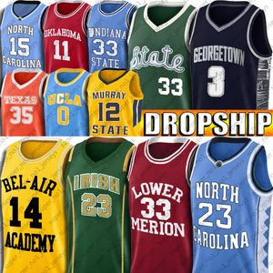 Allen Michael Iverson Will Smith James Jersey Basketball North Carolina Lower Merion Bel Air Academy Trikots Harden Shuttlesworth Ja Morant