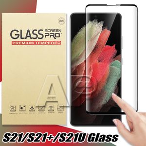 Glue Screen Protectors Tempered Glass for Samsung Galaxy S23 S22 S21 S20 Ultra Note 10 9 8 Plus S10 S9 S8 S7 Edge No Package