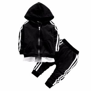 Spring Autumn Baby Boys Girls Clothes Children Cotton Sports Jacket Pants 2Pcs/Sets Toddler Fashion Clothing Kids Tracksuits 210804