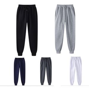 Men and Women Winter Casual Pants Korean Fashion Pantsuit Jogging Autumn Black White Sport Trousers Solid Color Daily Sweatpants 220108