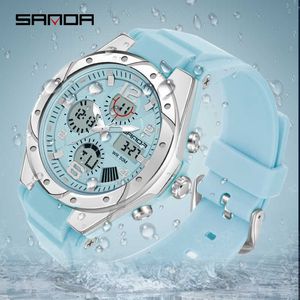 SANDA Woman Japan Movement Quartz Digital Clock Waterproof Military Army Ms Watch G style Student Sports Watches Reloj masculino G1022