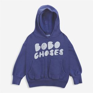 Outono inverno bobo crianças menino menino moletom marca crianças roupas roxo letra padrão meninas hoodie 211029