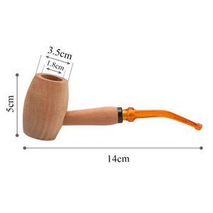 Natural Wood Portable Pipes Dry Herb Tobacco Smoking Wooden Handpipe Innovative Design Removable Filter Cigarette Holder DHL Free