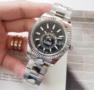 42mm Sky Dweller Small Dial Date Mens Watch Designer Automatic Watches Calendar Set Gift Stainless Steel Montre de Luxurys Origin