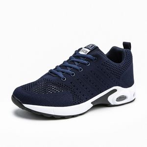 Yüksek Kalite Moda Erkekler Bayan Yastık Koşu Ayakkabıları Nefes Tasarımcısı Siyah Mavi Gri Sneakers Eğitmenler Spor Boyutu 39-45 W-1713