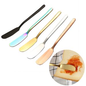 Rostfritt stål smör Knivost Dessert sylt Spridare Canape Cutter för aptitretare Sandwich Cream Spatula XBJK2104