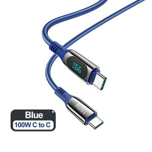 Hoco 1,2m 100 W USB para Tipo C cabo 5A PD Rápido LED de carregamento Digital Display para MacBook iPad Carregador rápido para Samsung S20 Xiaomi 10 C70810B