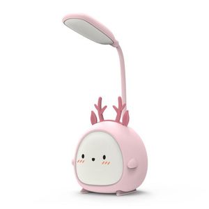 Tischlampen Tragbare LED-Schreibtischlampe Faltbares Licht Niedliche Cartoon-USB-Aufladung Lesen Augenschutz Bunte Nacht