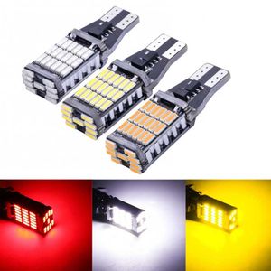 Canbus T15 4014 45SMD Bromsljus P21W W16W ingen felbil svanslampa Stoplight Reversing Lamp White 12V 6000K