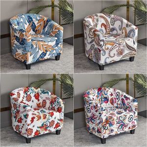 Bright Sofa Cover Single Seater Couch Slipcovers for Living Room Stretch Flower Printed Armchair Covers Furniture Protector Case 211207
