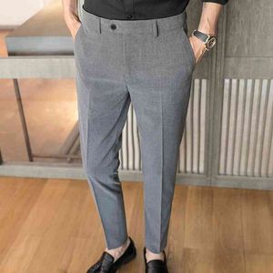 Braand Business Herren Kleid Hosen Koreanische Slim Fit Streetwear Pantalon Homme Schwarz Grau Formelle Anzug Hose Bräutigam Hochzeit Hosen 210527