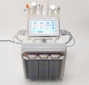 6 IN 1 Hydra Dermoabrasione Macchina RF Ringiovanimento Della Pelle Microdermoabrasione Hydro Dermoabrasione Ultrasuoni RF Rimozione Delle Rughe