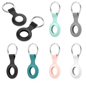 High Qualiy AirTags Loop Silicone Case Cobertura de Cobertura Protetora Com Chave Ring para Apple Airtag Smart Bluetooth Tracker Sem Fio Anti-perdido Tracking