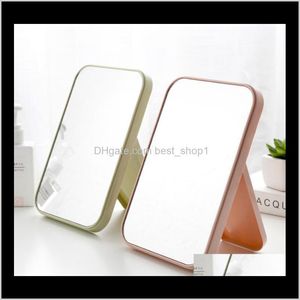 Folding Portable Square Cosmetic Princess Make Up Mirror Women Travel Desktop Single Sided Large Makeup Mirrors EWB3370 8I5Y WTBRY