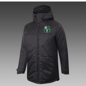 Mens U.S. Sassuolo Calcio Down Winter Outdoor leisure sports coat Outerwear Parkas Team emblems customized