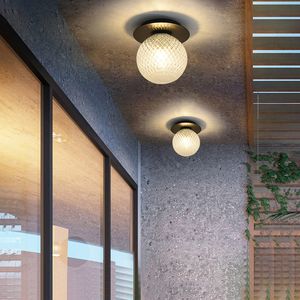 Luz de teto de bola de vidro n￳rdico Light Retro Loft L￢mpada de teto vintage Luzes da R￺ssia
