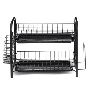 2/3 Tier rostfritt stål Diskställ Drainer Bestick Kitchen Storage Holder