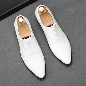 Luxury Designer Wedding Dress Party shoes Fashion Designer Leather Black White Slip On Office Suit Business Driving Walking Loafers H31