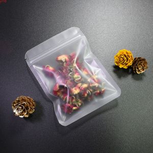 Flat Pouches Matting Transparent Storage Bag Mylar Zip Lock Packaging Bags Food grade plastic bagsgoods