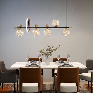 ダイニングルームペンダントランプノルディックライトラグジュアリー長方形のテーブルランプクリエイティブな新しいバーテーブル照明シンプルなモダンハンギングライト