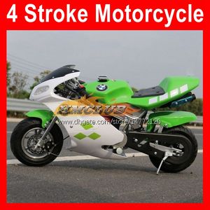 Mini Superbike Motosiklet 49cc 50cc 4 Strok Spor Küçük Lokomotif Moto Bisikletleri El Başlangıç ​​Scooter Kart Çocuk Hediye Yarış Gerçek Autobike Cool Benzin Motosiklet