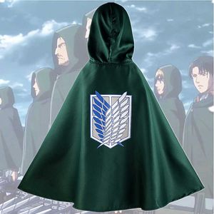 Japansk anime cosplay kostym attack på titan cloak shingeki ingen kyojin scouting capes halloween kostymer för kvinnor kläder y0827