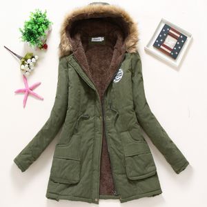 Winter women coat 2022 Women's Parka Casual Outwear Military Hooded fur Coat Down Jackets for Female