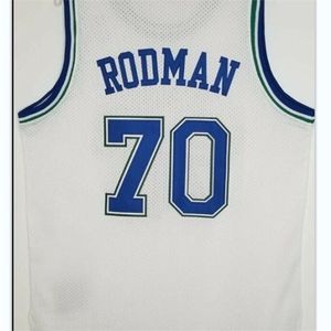 00100rare Custom Men Youth women Vintage #70 Dennis Rodman Collge Maglia da basket Taglia S-6XL o personalizzare qualsiasi nome o numero di maglia