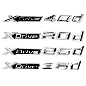 スタイリング3D車のステッカーABS XDrive 20D 25D 28D 30D 35D 40D 45D 48D 55Dの側面バッジエンブレムステッカーエンブレムバッジロゴのためのBMW x 2 x 3 x 4 x 4