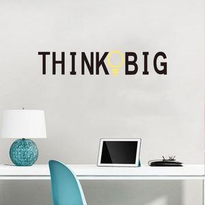 Wall Stickers Think Big Lettering Word Decal For Bedroom TV Background Quote Modern Home Decor Art Mural Dw20380