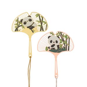 Bookmark Metal Brass Group Fan Shape Panda Koi Book Marker Pagination Mark Chinese Style Hollow Out Stationery