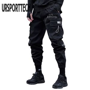 Ursportech Streetwear Calças de Carga Men's Outono e Inverno Japonês Moda Marca High Street Casual 210715