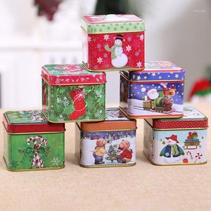 Juldekorationer Presentförpackning Paket Tenn Bröllopsfest Godis Bakning Kakor Biscuit Case Container Dekoration för hem