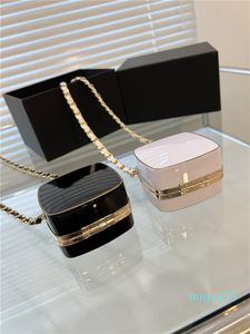 Carteira de caixa preto e branco mini bolsas de designer de luxo bonito bolsa de estilo senhora com alça de ombro frios carteiras de moda requintado