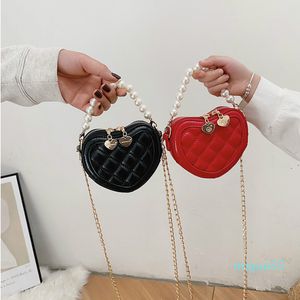 Dzieci Torebki Mini Crossbody Torby Dla Kobiet Małe Serce Monety Portfel Wouch Baby Girls Party Pearl Torby ręczne