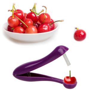 Cherry Core Seed Remover Plastfrukter Gadgets Verktyg Användbar Kök Tillbehör Cherry Håll komplett fruktröd Dates Verktyg Kniv
