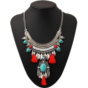 Pendant Necklaces Naomy&ZP 2021 Fashion Long Tassel Necklace Collar Choker Ethnic Vintage Big Bohemian Maxi Statement For Women Jewelry