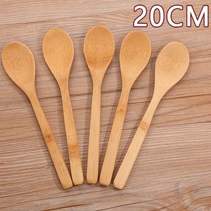 20cm bambu skedar för att äta blandning omröring matlagning soppa te honung kaffe verktyg