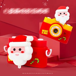 X6 hd santa claus camcorders Детская камера Двойной объектив Кожаный чехол передние и задние камеры Рождественские подарки X0902A