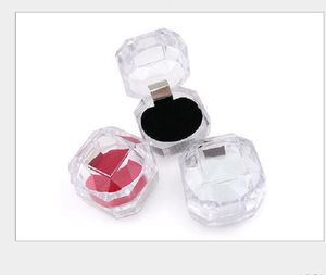 2021 NEW Jewelry Package Boxes Ring Holder Earring Display Box Acrylic Transparent Wedding Packaging Storage Box Cases