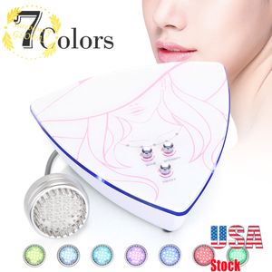 2 in 1 RFEMS LED Dispositivo di bellezza per ringiovanimento della pelle Anti-età Lifting facciale Rimozione delle rughe Micro corrente Vibrazione Massaggio viso