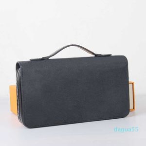 mens wallets single zipper mens wallet high quality black waterproof canvas Long Wallet card holder men