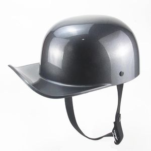 Kaski motocyklowe Kask Retro Półkask Czapka z daszkiem na całą twarz Akcesoria D S Cocktail Half Black Skid Lid