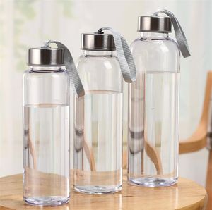 Bottiglie d'acqua portatili da esterno in plastica trasparente rotonda a tenuta stagna da viaggio per borraccia sportiva Studen Drinkware ZC339