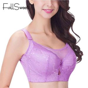 FallSweet Big Size BHs Push-up-BHs für große Körbchen E F Cup Spitze Damenunterwäsche Dessous 105 110 Sostenes Mujer Grande 210728